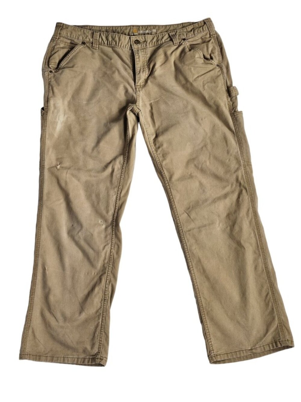 Carhartt Pants Womens 18 Short Brown  Rugged Flex Original Fit 102080-257